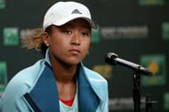 Naomi Osaka at one of her press conferences