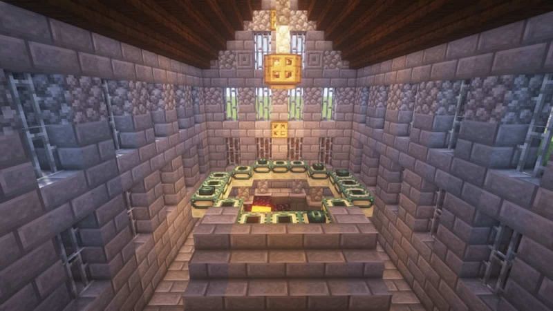 An image of one of Minecraft&#039;s strongholds. (Image via Minecraft)