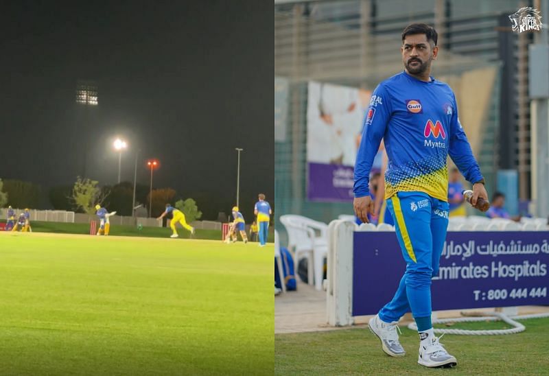 MS Dhoni during a practice session. (Image courtesy: CSK Instagram)