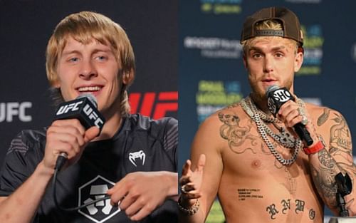 Paddy Pimblett (left); Jake Paul (right)