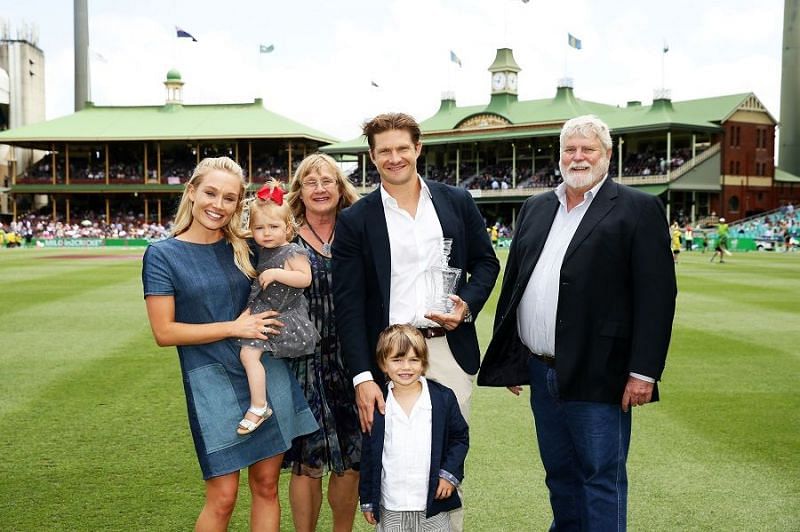 Shane Watson with his Family