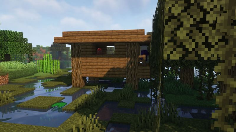 A swamp hut (Image via Minecraft)