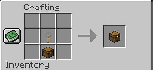 A trapped chest requires a tripwire hook and chest to be crafted (Image via Minecraft)