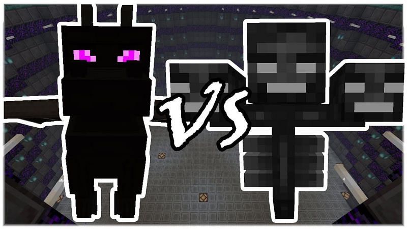 Both the wither and Ender dragon are powerful Minecraft boss mobs (Image via YouTube/stormfrenzy)