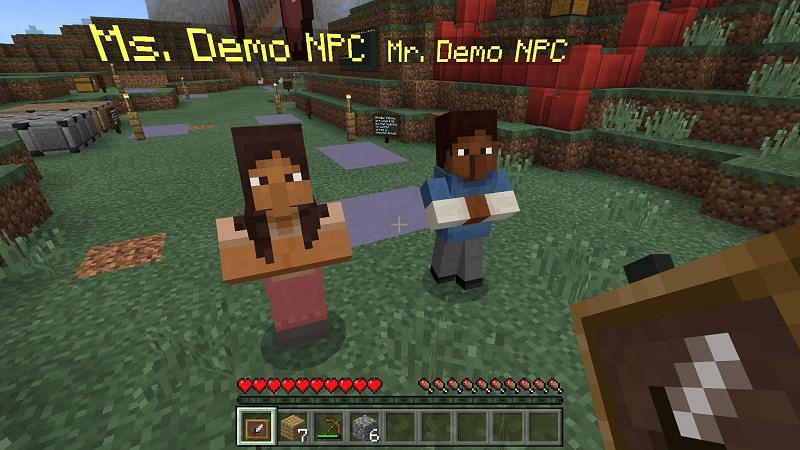 NPCs are player-created and operated, and can be used to provide helpful information (Image via Mojang)