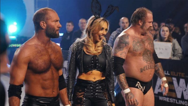 The Bunny (Allie) is a scrappy fighter who has teamed up with The Butcher and The Blade in AEW