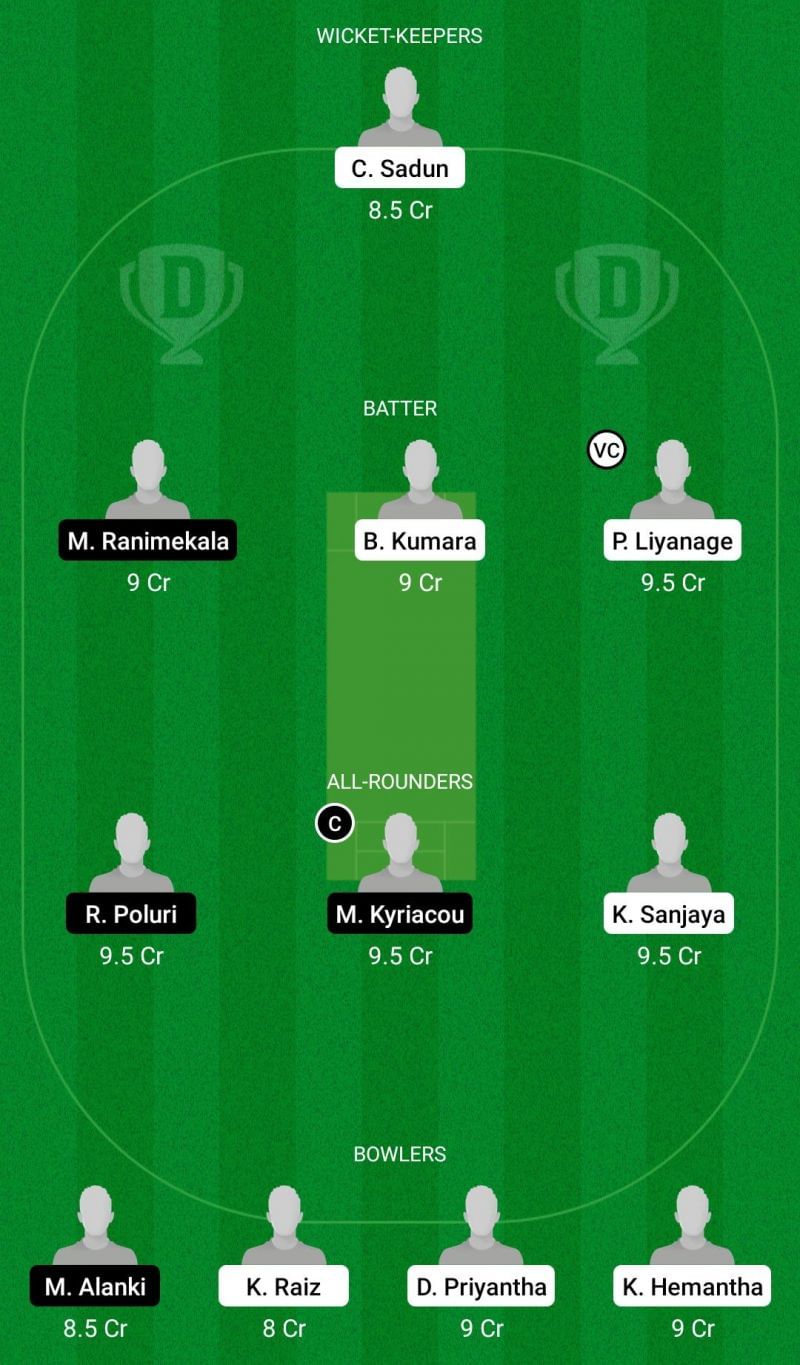 SLL vs CEC Dream11 Team - 1