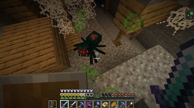 A custom cave spider texture (Image via Minecraft)