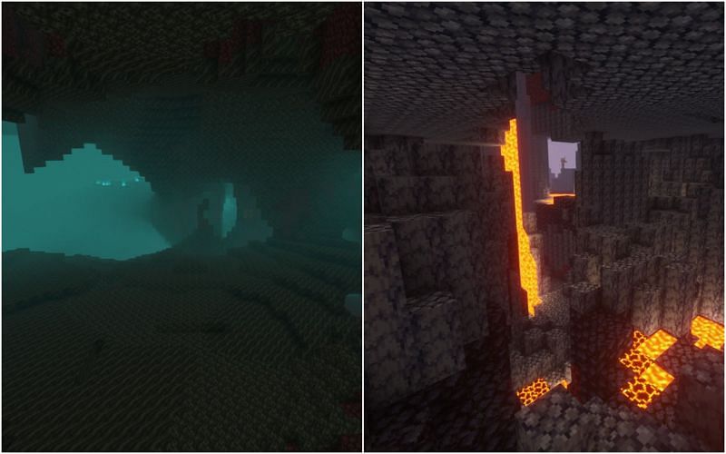 Blocks found in both biomes (Image via Minecraft)