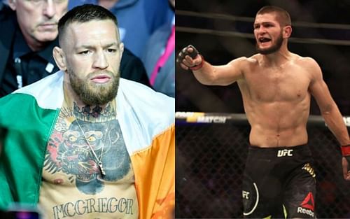 Conor McGregor (left); Khabib Nurmagomedov (right)