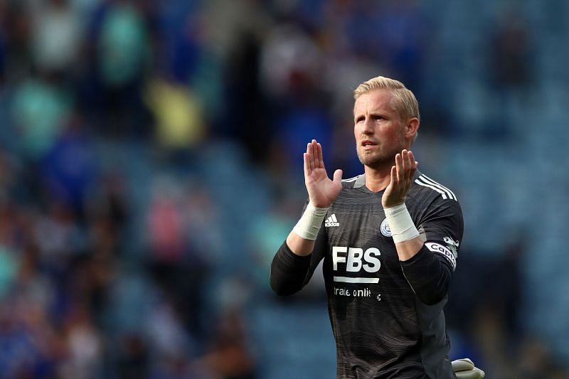 Kasper Schmeichel made six key saves during the game to deny Manchester City more goals