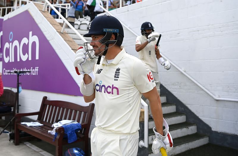 Rory Burns and Haseeb Hameed (background) remained unbeaten on Day 4 of the