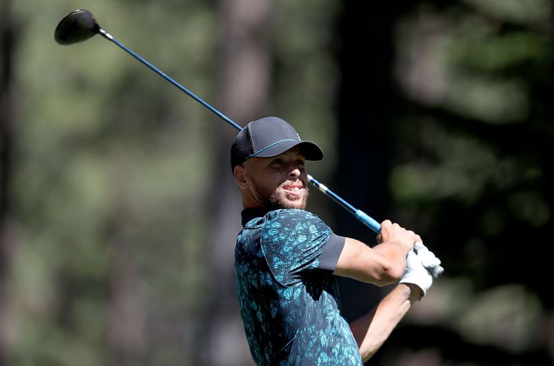 Steph Curry at the American Century Championship, 2021