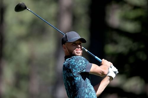 Steph Curry at the American Century Championship, 2021