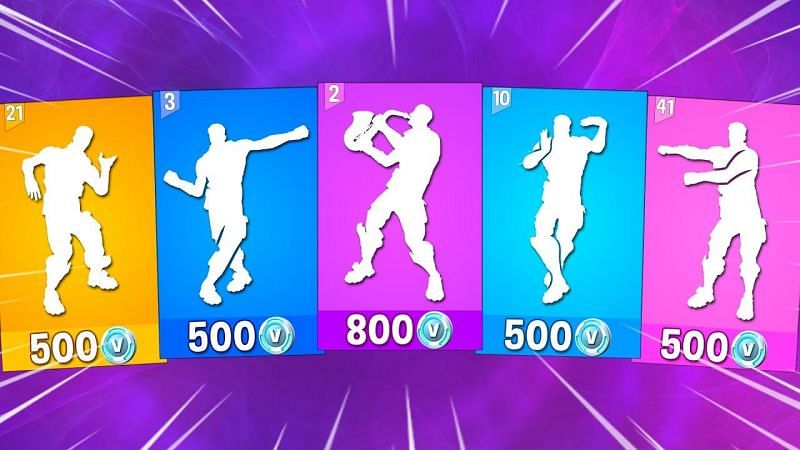 Fortnite has a huge variety of emotes that are inspired by popular TikTok trends or viral songs (Image via YouTube/EdZiFy)