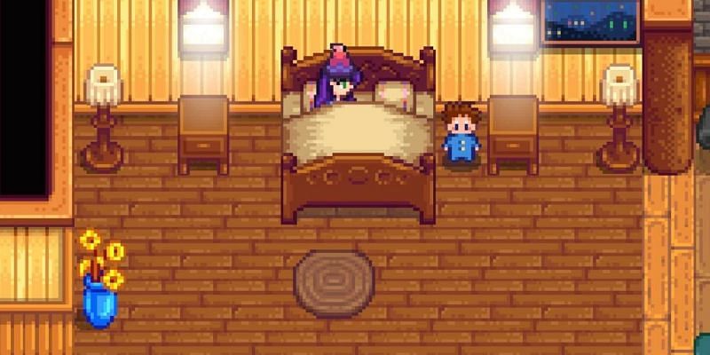 Having kids is an option for married Stardew Valley players (Image via Stardew Valley)