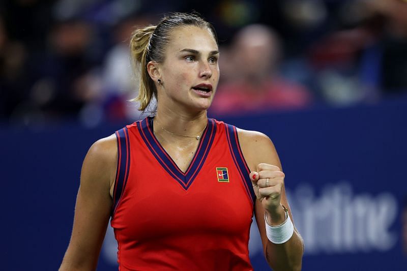 Aryna Sabalenka in action at the 2021 US Open