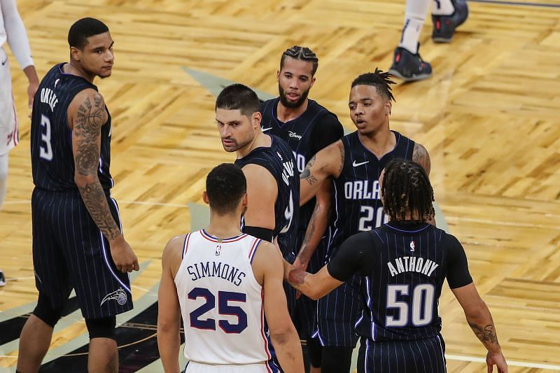 Orlando Magic in action during an NBA game.