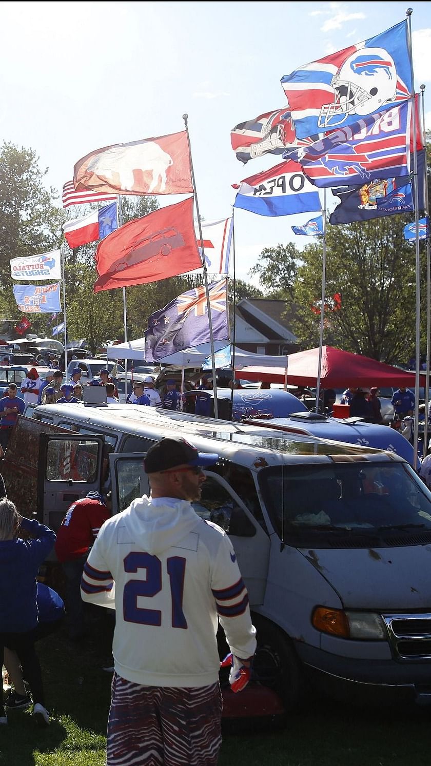 Buffalo Bills Fans Smash Table at Tailgate Party