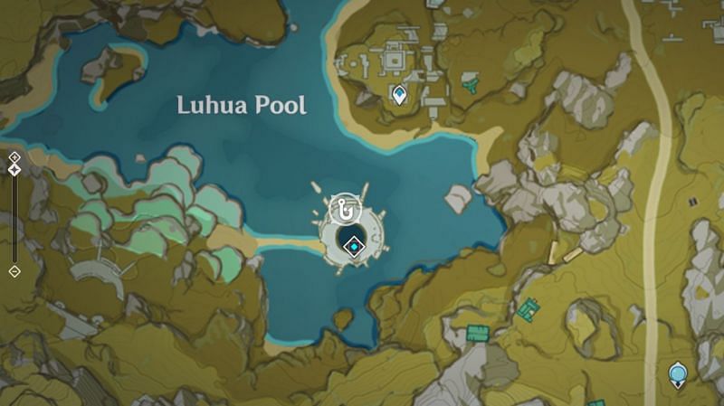 Rusty Koi location in Luhua Pool (image via Genshin Impact)