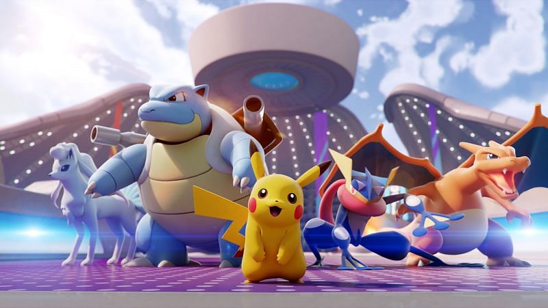 A team of Pokemon ready for battle in Pokemon Unite (Image via The Pokemon Company)