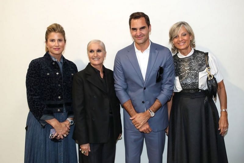 Roger Federer and Mirka dazzle in blue