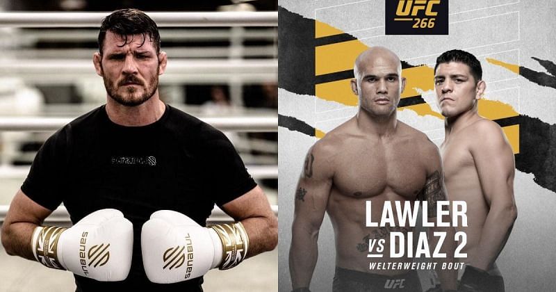 Michael Bisping (left), Robbie Lawler &amp; Nick Diaz (right) [Images Courtesy: @mikebisping @ufc on Instagram]