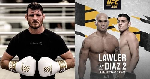 Michael Bisping (left), Robbie Lawler & Nick Diaz (right) [Images Courtesy: @mikebisping @ufc on Instagram]