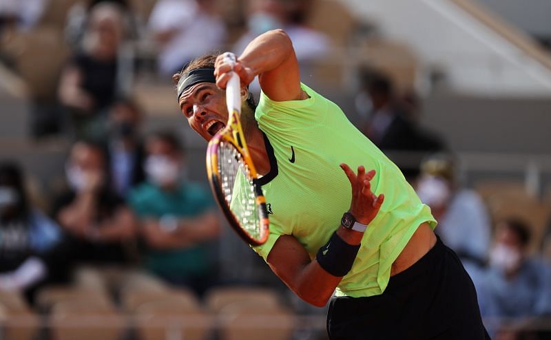 Rafael Nadal in action in Roland Garros 2021