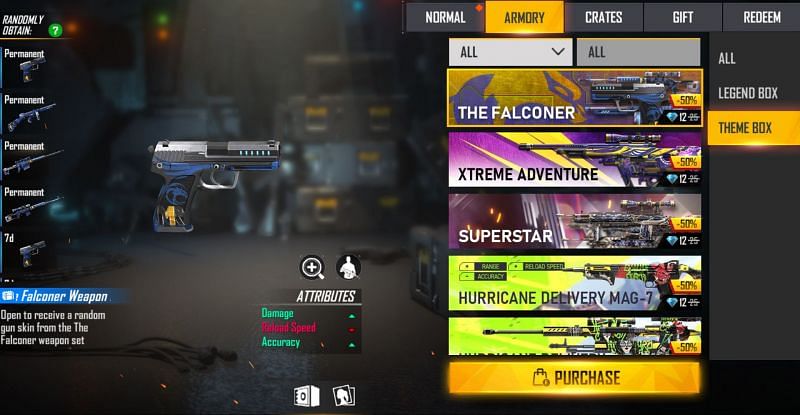 Select the Theme box under the armory section (Image via Free Fire)