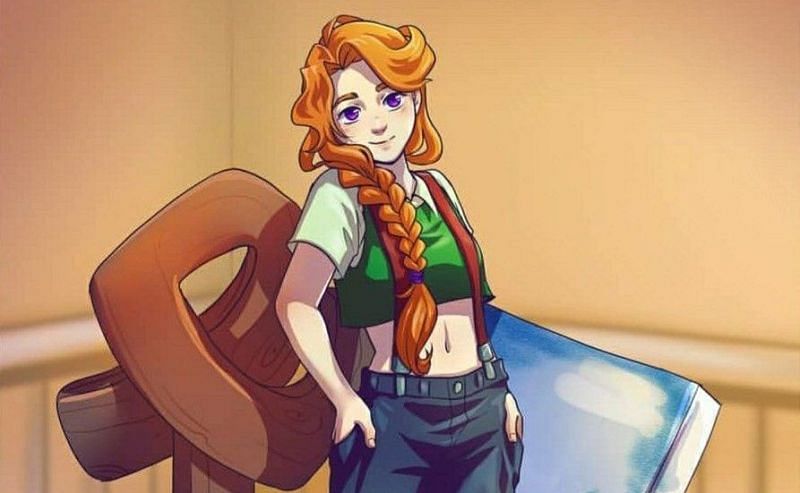 Fan art of Leah in Stardew Valley (Image via Steam Lists)