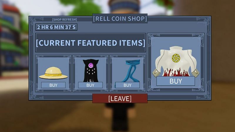 The RELL Coin Shop in Shindo Life (Image via Roblox Corporation)