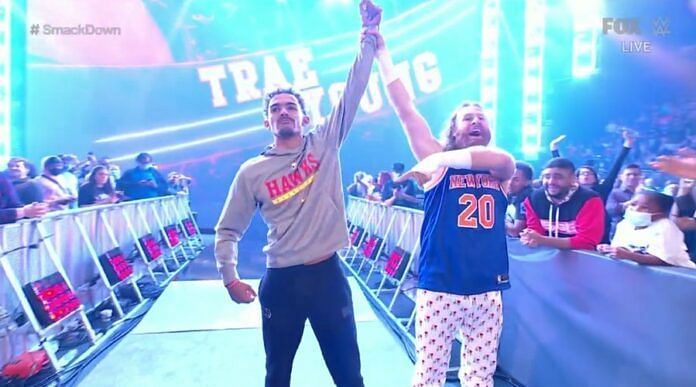 Trae Young made an appearance on WWE Smackdown on Friday.