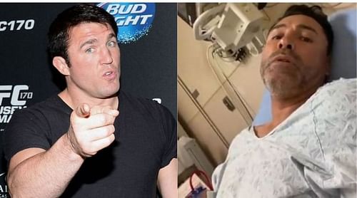 Former UFC fighter Chael Sonnen and legendary boxer Oscar De La Hoya