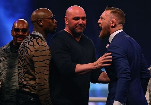 Floyd Mayweather, Dana White, and Conor McGregor