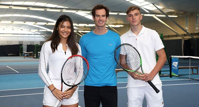 Emma Raducanu with Andy Murray