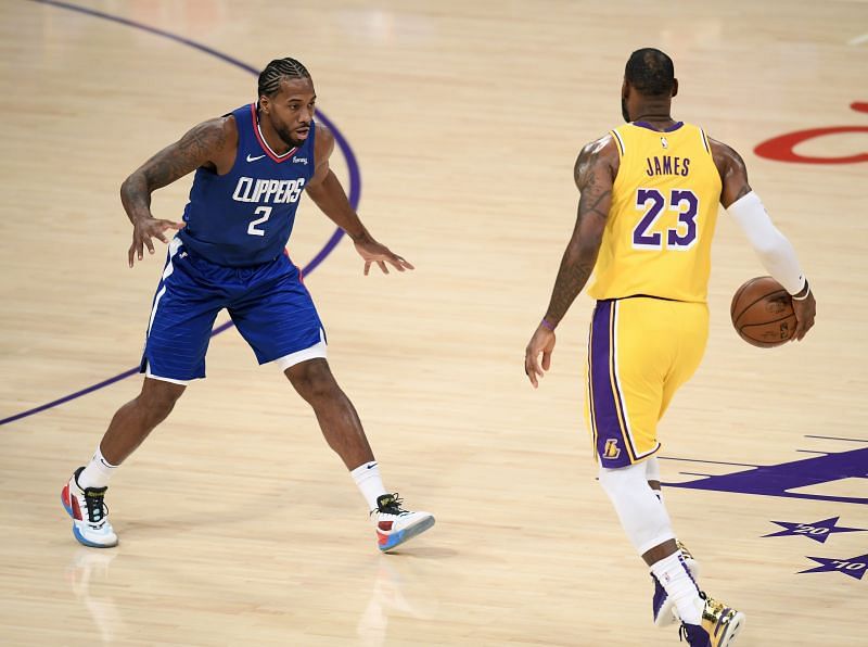 Kawhi Leonard (left) decided against joining LeBron James and the LA Lakers.