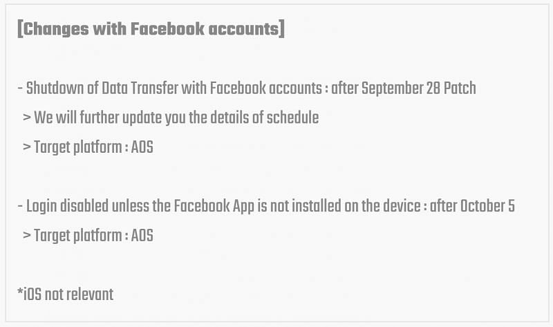BGMI changes with the Facebook account listed on the official website (Image via BGMI)