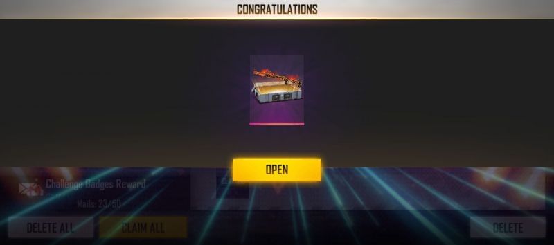 The given crate may be retrieved from mail (Image via Free Fire)