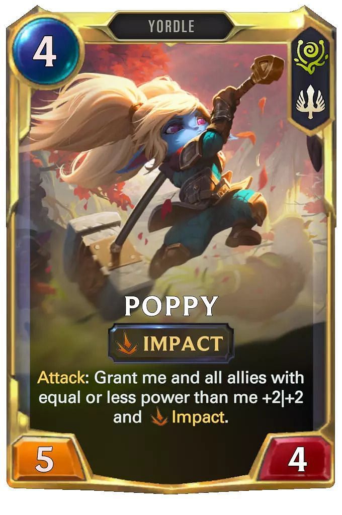 Leveled up Poppy stats (Image via Riot Games)