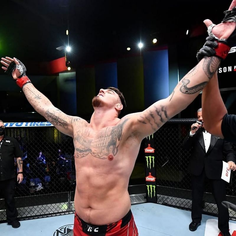 Tom Aspinall wins via knockout at UFC Fight Night: Brunson vs Till [Image credit: @tomaspinall93 on Instagram]