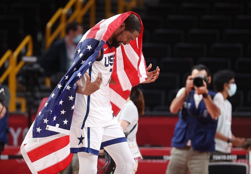 Kevin Durant after helping Team USA beat France for the basketball gold medal.