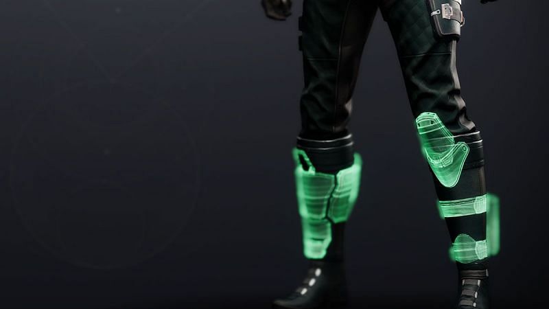 Radiant Dance Machine exotic leg armor for the Hunter class (Image via Bungie)