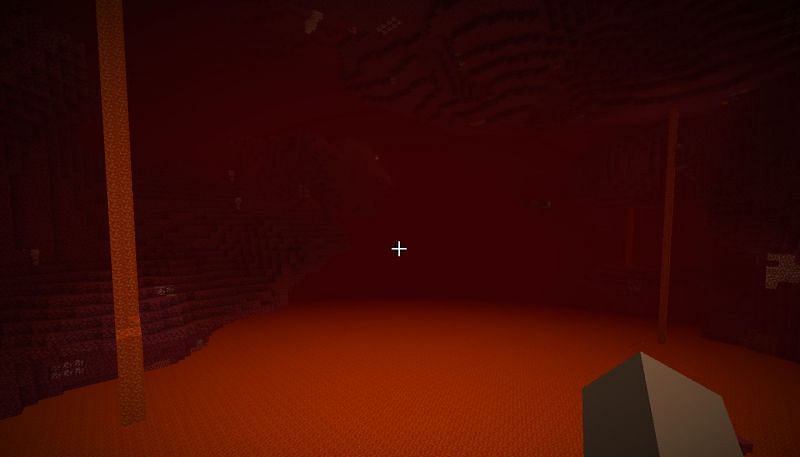 Lava makes up a majority of the nether floor (Image via Minecraft)