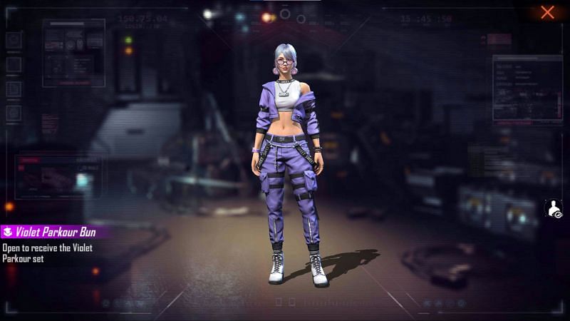 Violet Parkour Bundle (Image via Free Fire)