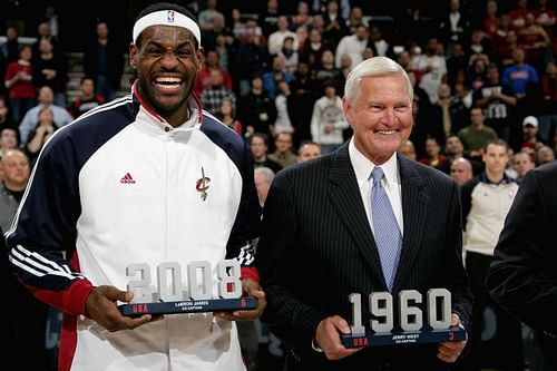 LeBron James and Jerry West in 2008 [Source: Bleacher Report]