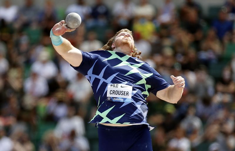 Ryan Crouser won the shot-put event at the Zurich Diamond League