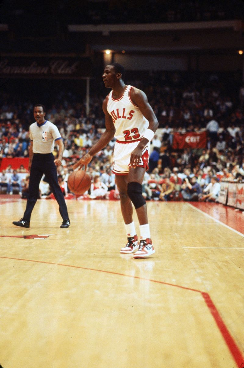 Michael Jordan (#23) of the Chicago Bulls