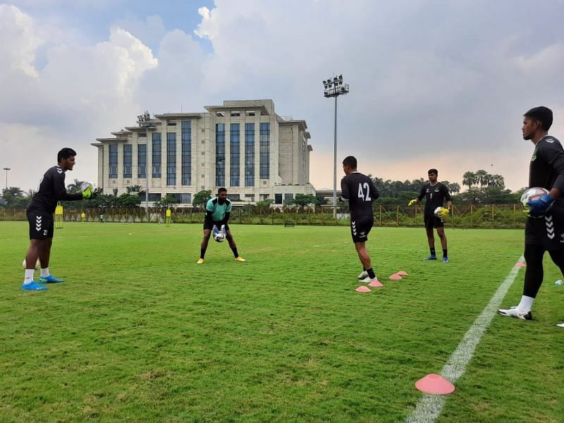 Mohammedan SC players train ahead of their Durand Cup 2021 match against Indian Air Force. (Image Courtesy: Mohammedan SC Twitter)