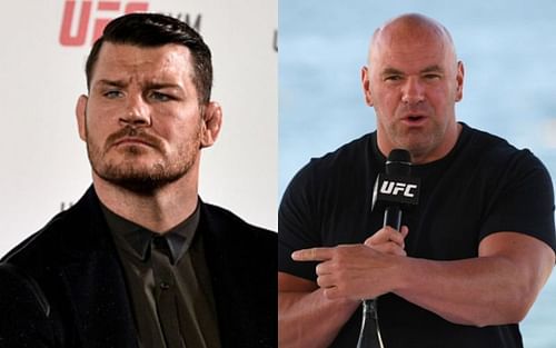 Michael Bisping (left); Dana White (right)